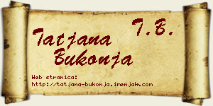Tatjana Bukonja vizit kartica